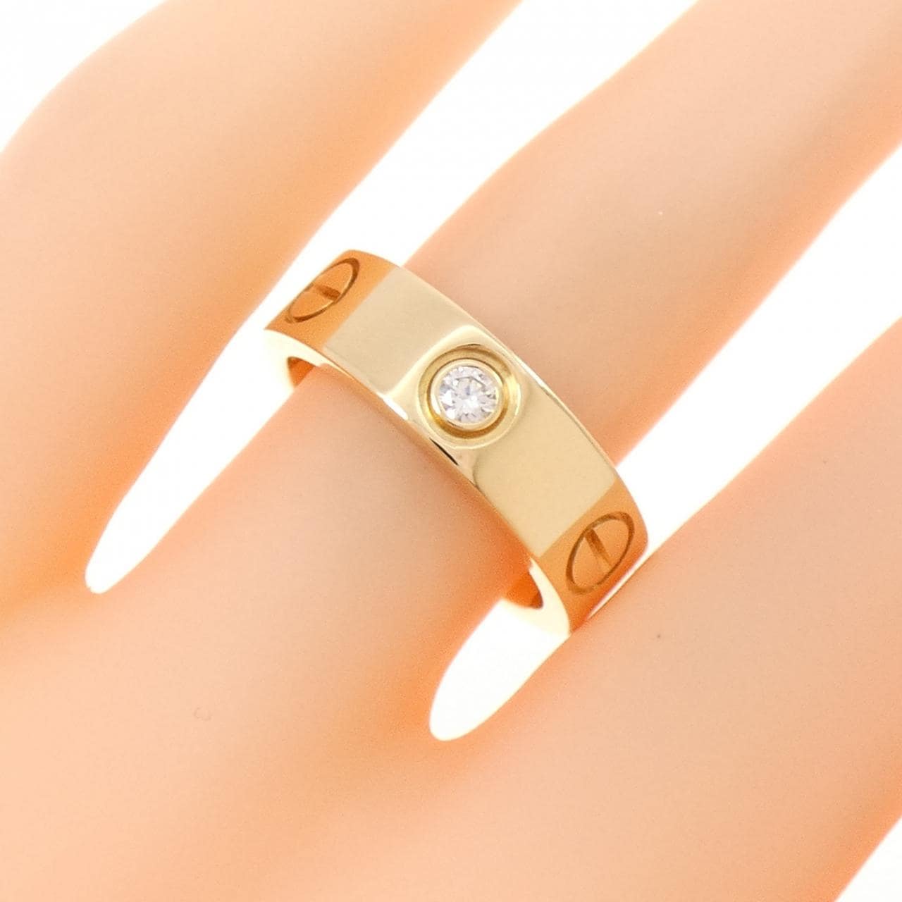 カルティエ ラブ ハーフダイヤ リング