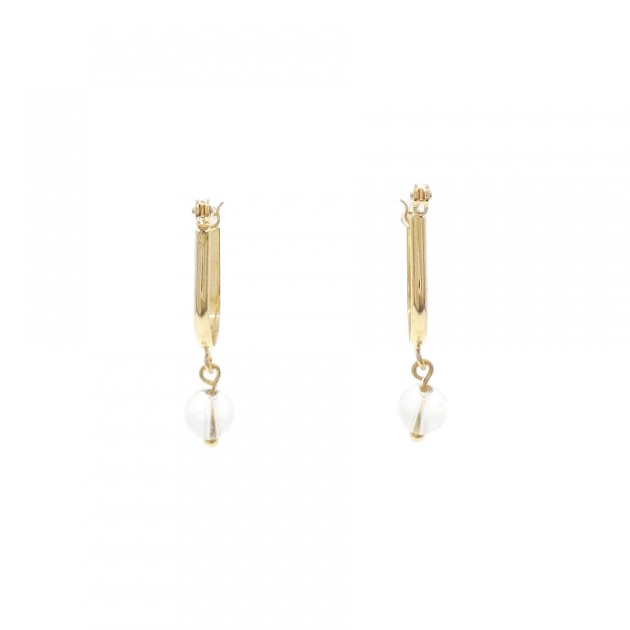 K18YG クオーツ ピアス