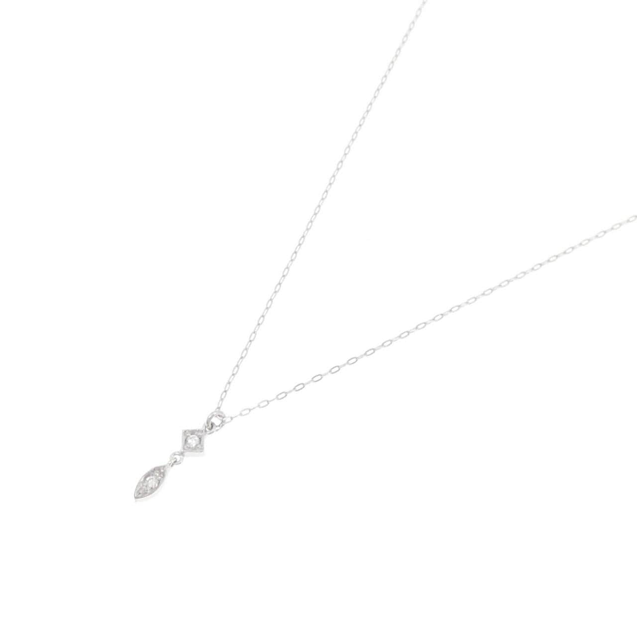 K18WG ダイヤモンド ネックレス 0.03CT