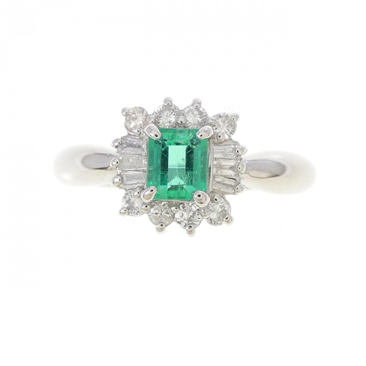 PT900 エメラルド リング 0.31CT