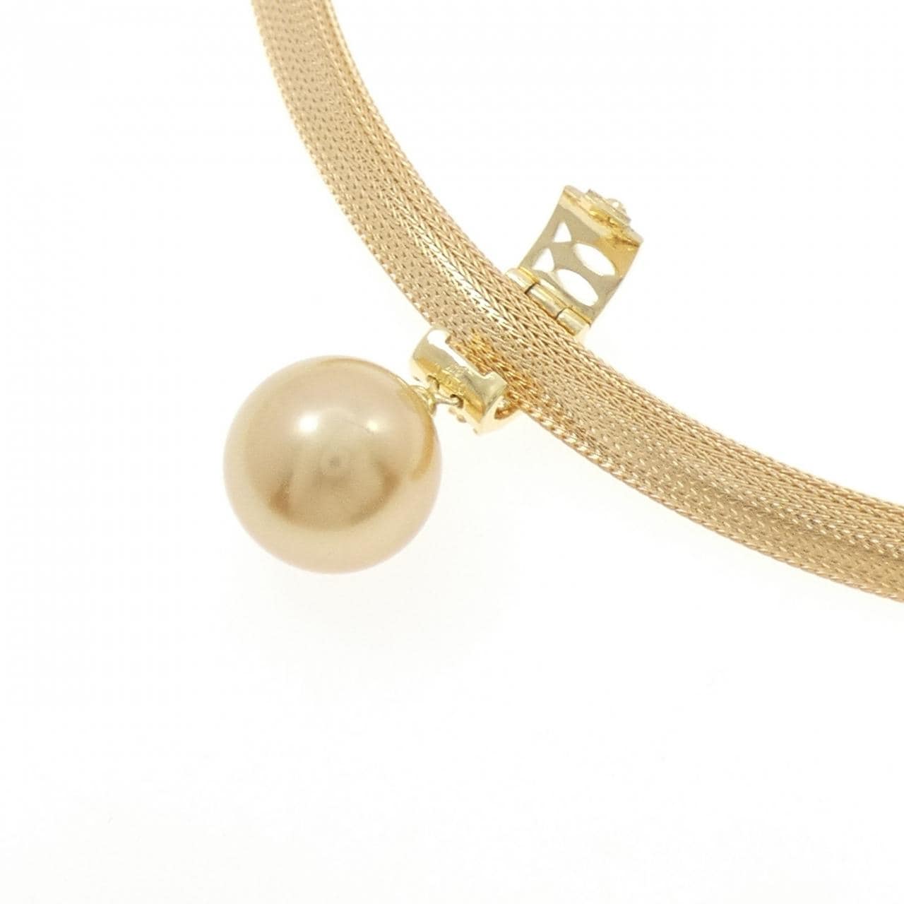 K18YG 白蝶パール ネックレス 13.8mm