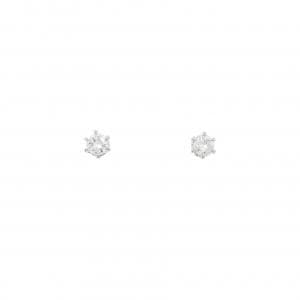 PT900 ソリティア ダイヤモンド ピアス 0.20CT