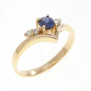 K18YG サファイヤ リング 0.22CT
