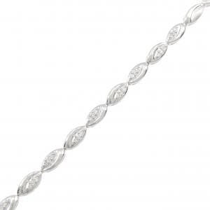 K14WG ダイヤモンド ブレスレット 0.22CT