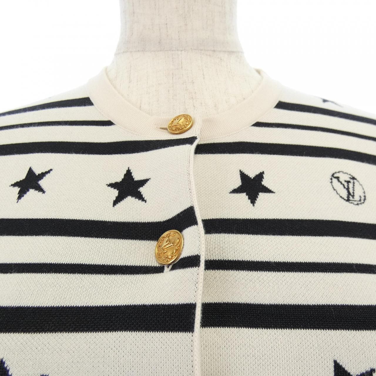 ルイヴィトン LOUIS VUITTON LVサマースターダストクロップドカーディガン FNKC06PN0 カーディガン