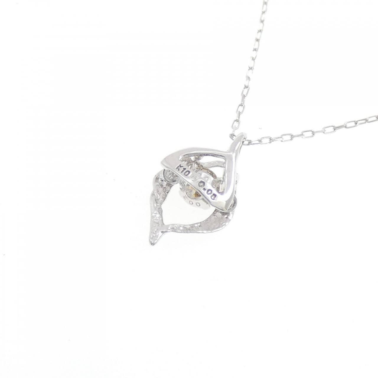 K10WG ダイヤモンド ネックレス 0.08CT