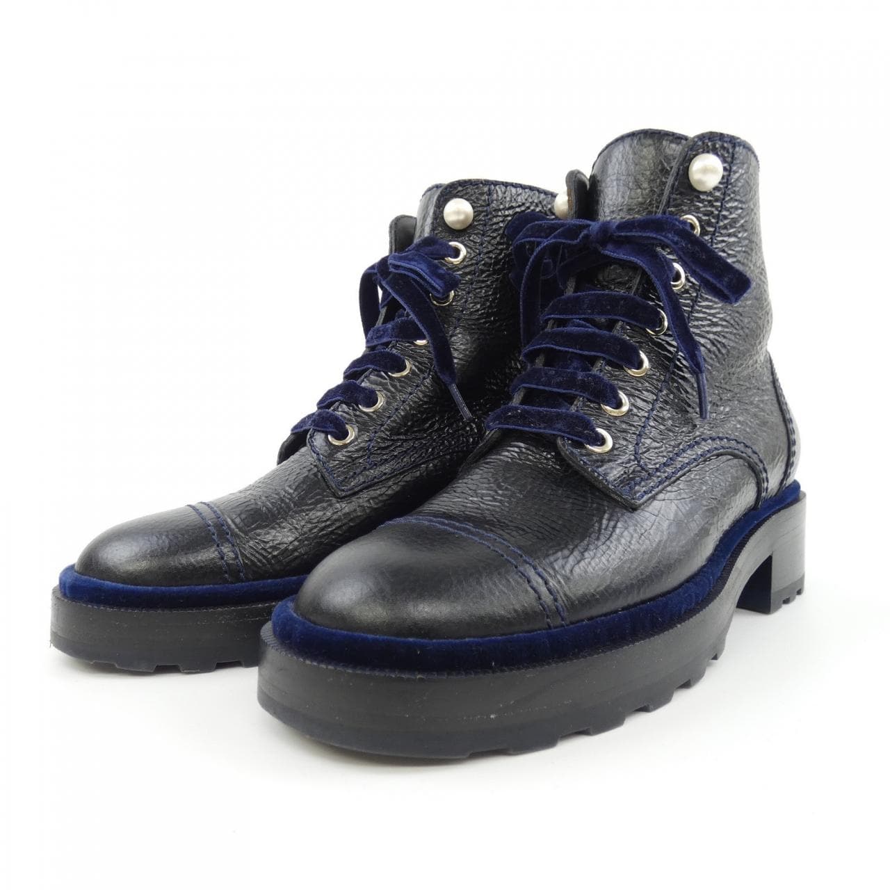 シャネル CHANEL レースアップ LACE-UP G35154X56195 ブーツ