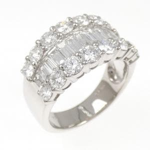 K18WG ダイヤモンド リング 2.96CT