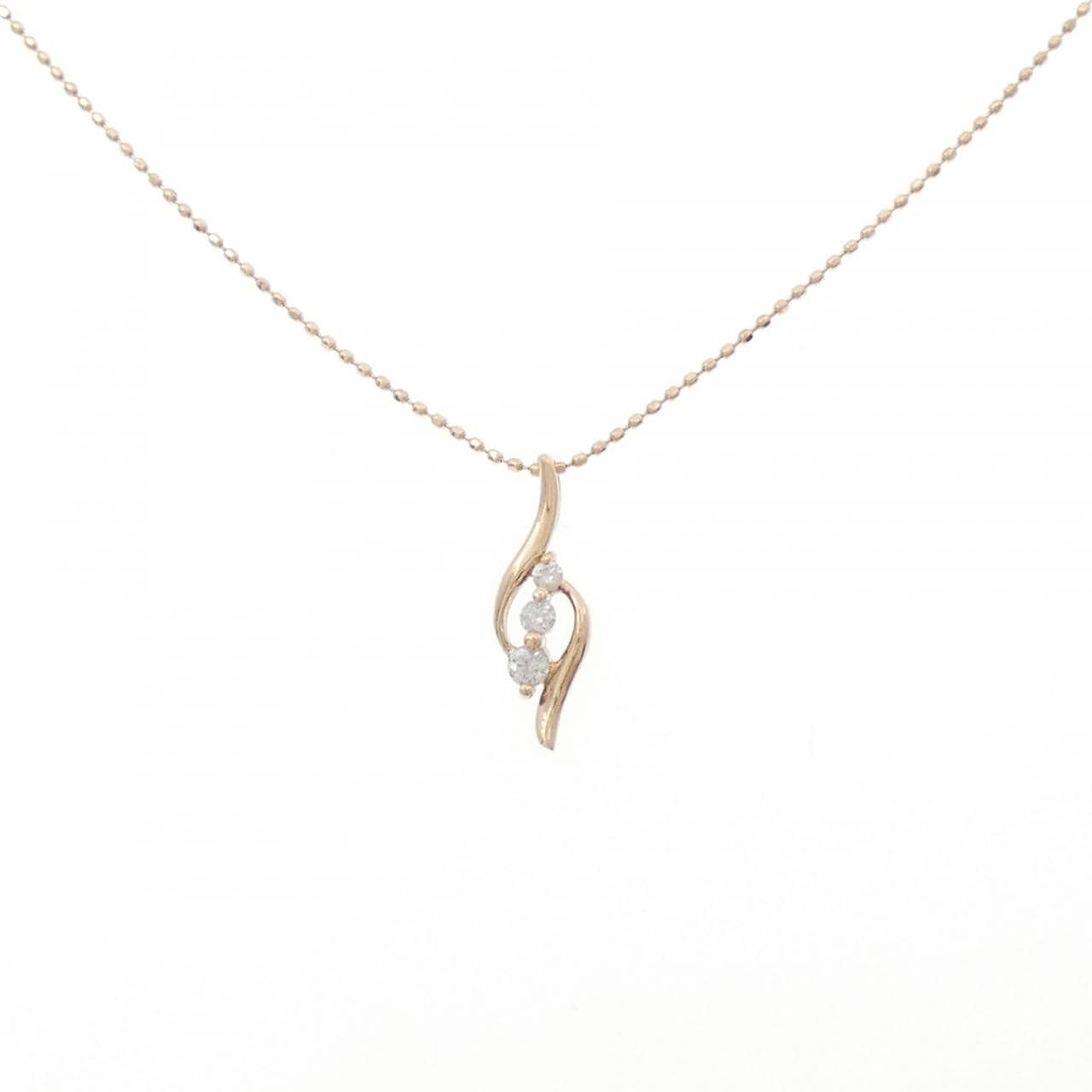 K10PG ダイヤモンド ネックレス 0.10CT