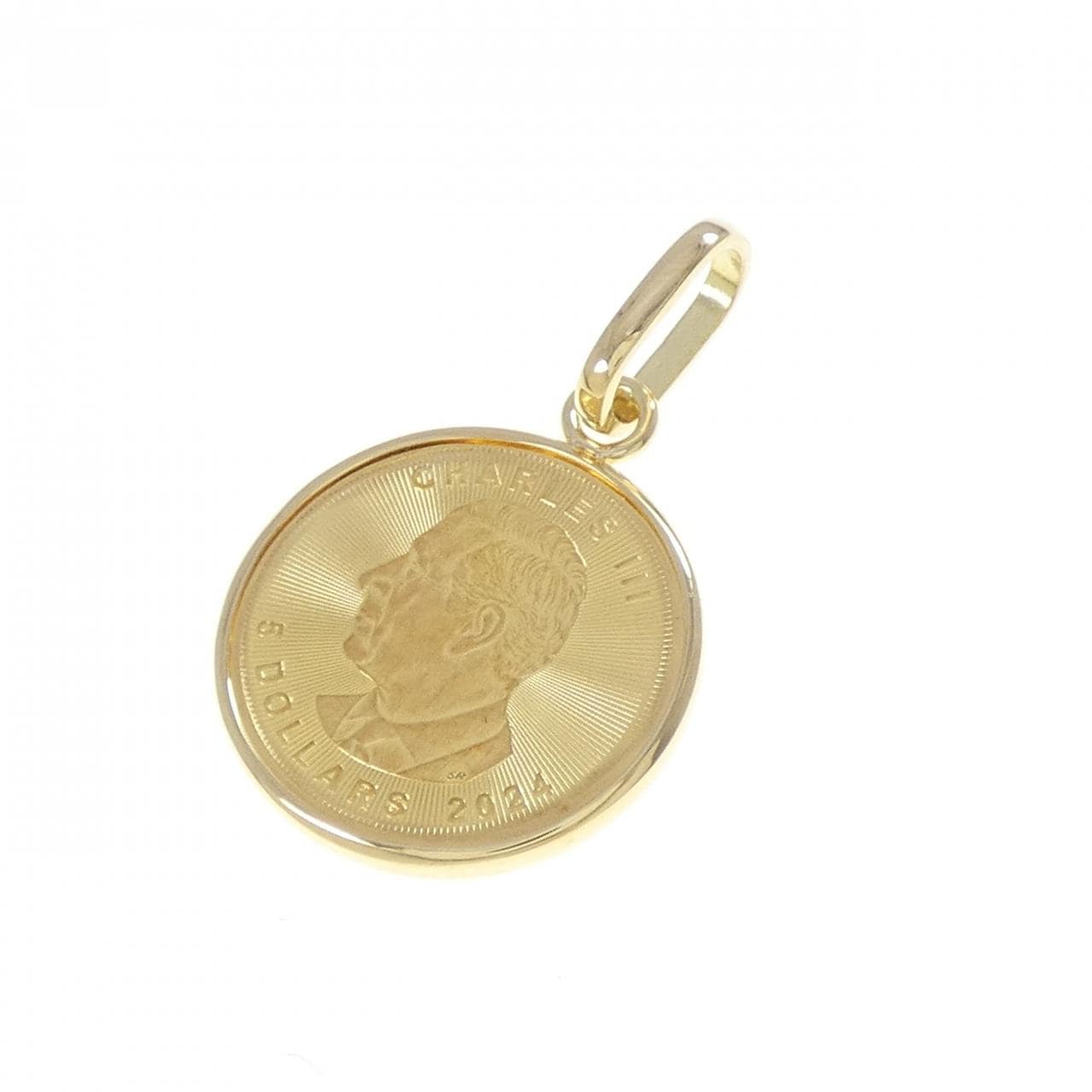 K18YG(枠) コイン ペンダント