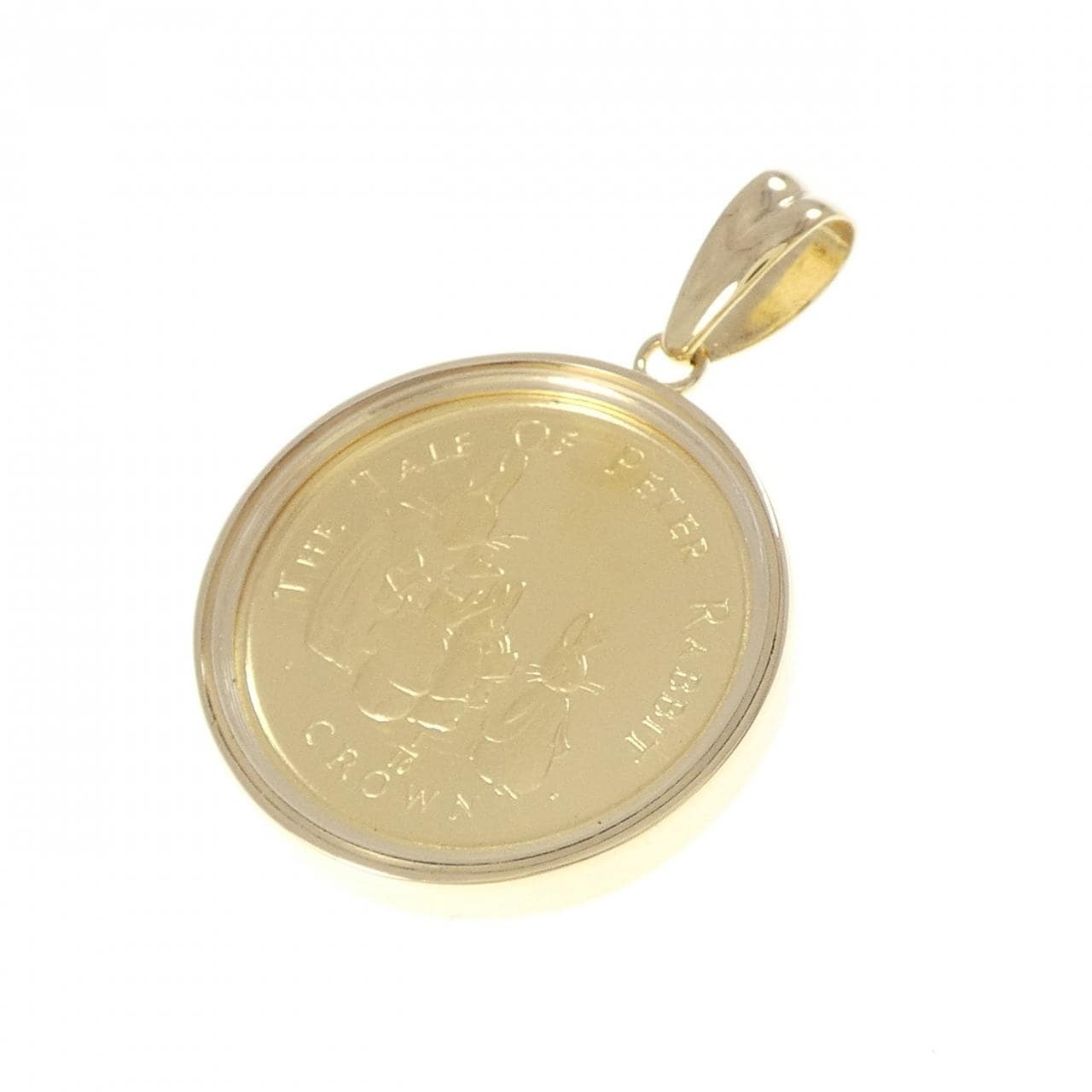 K18YG(枠) コイン ペンダント