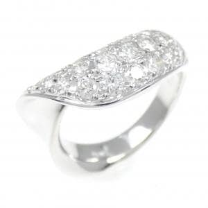 K18WG パヴェ ダイヤモンド リング 0.85CT