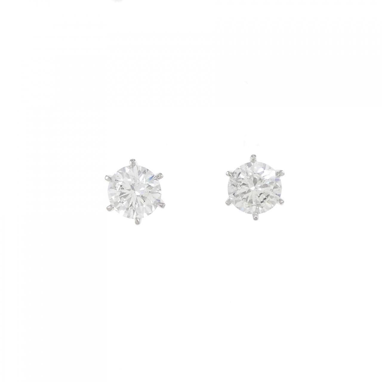 [Remake] Diamond earrings 1.004CT 1.071CT G SI2 EXT