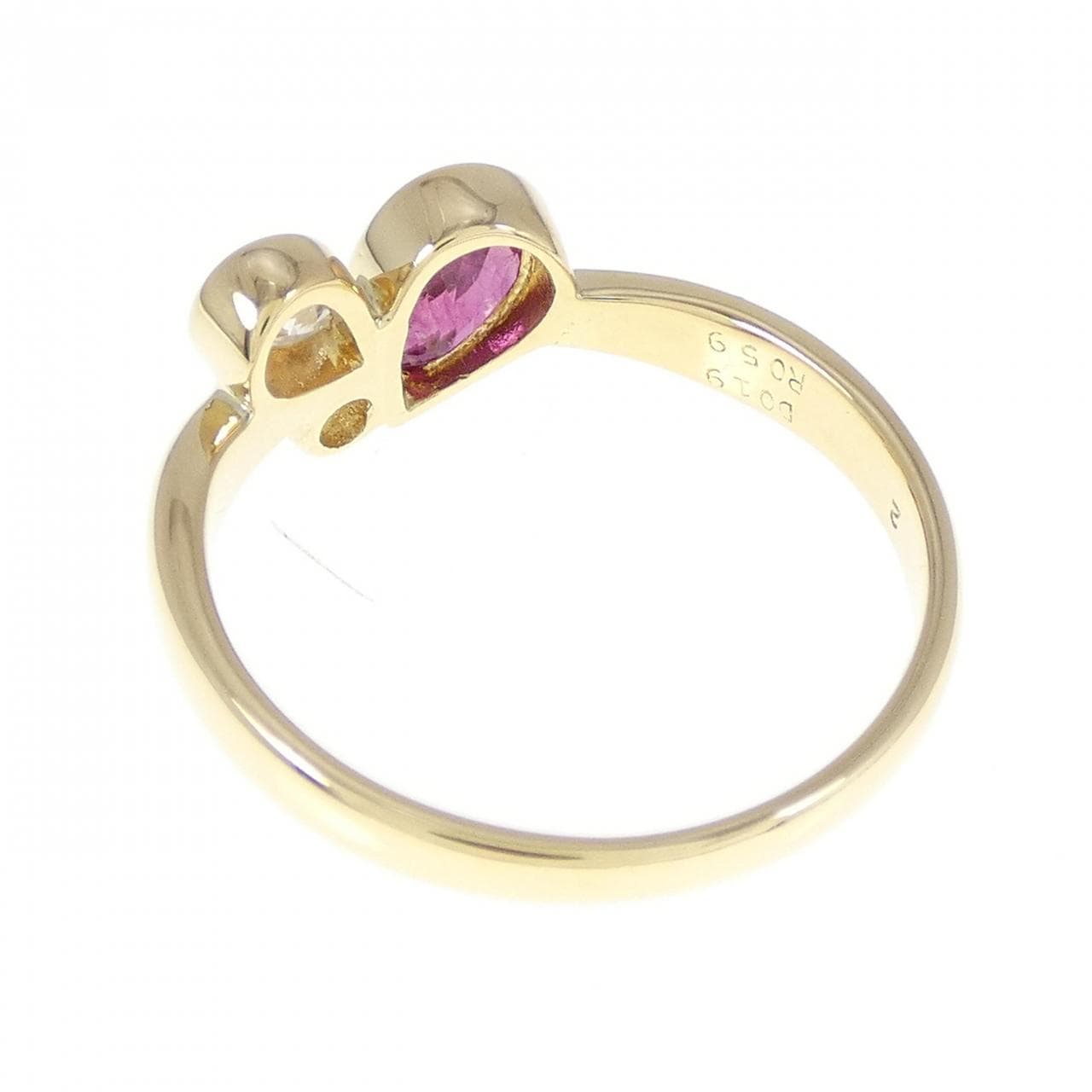 18KYG ルビー リング 0.59CT