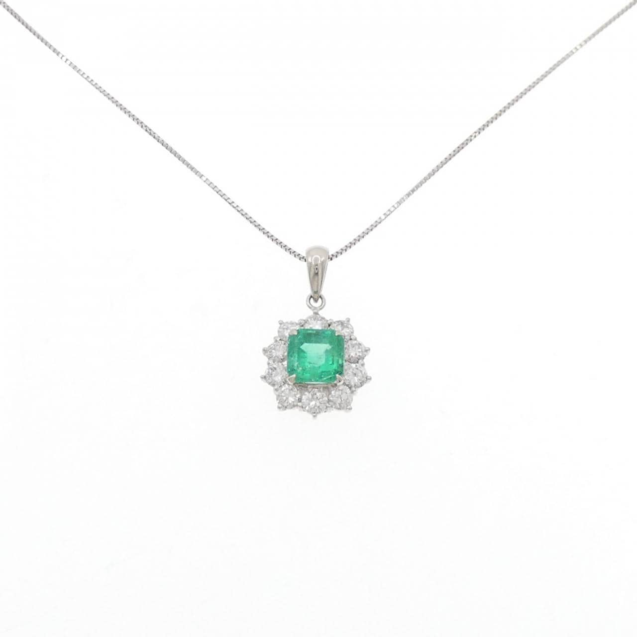 PT900/PT850 エメラルド ネックレス 1.87CT