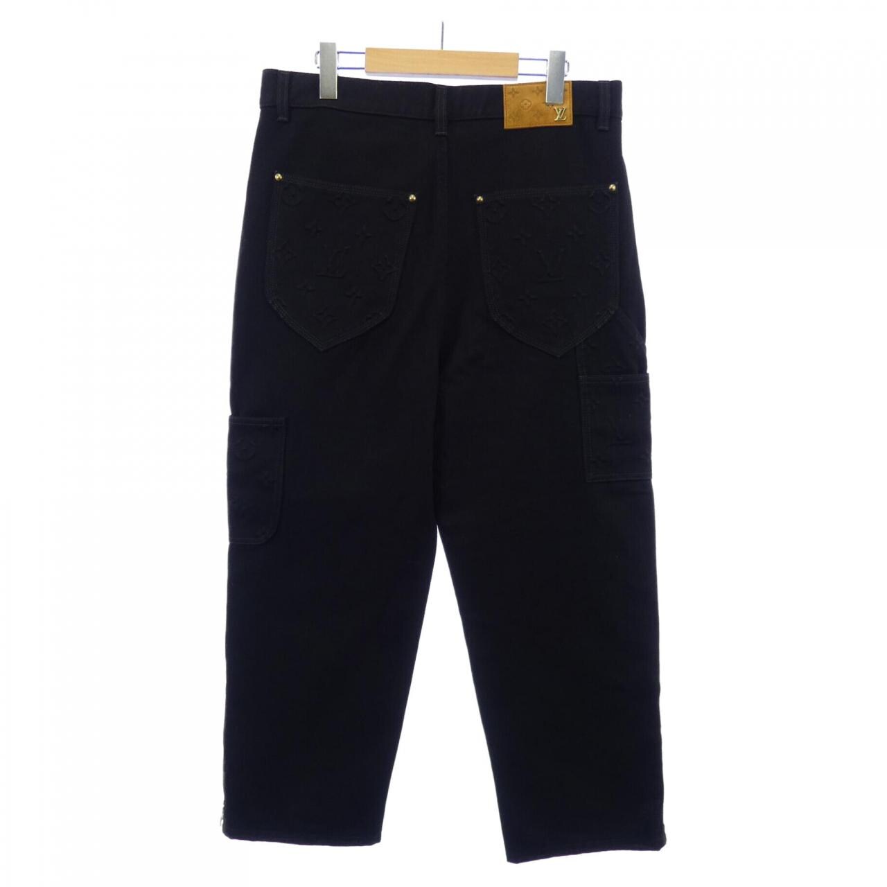 ルイヴィトン LOUIS VUITTON モノグラムディテールカーペンターデニムパンツ HND10WOK4 ジーンズ