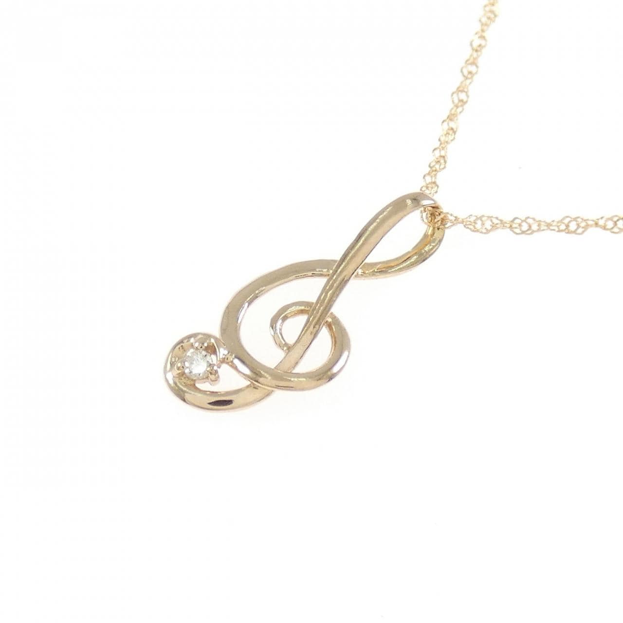 K18PG ダイヤモンド ネックレス 0.01CT