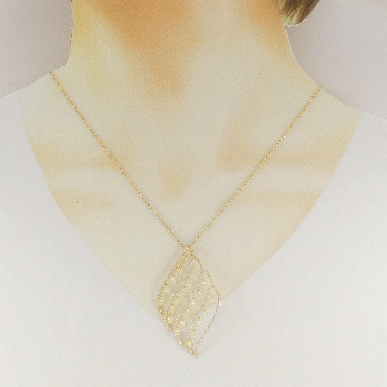 K18YG ダイヤモンド ネックレス 3.65CT