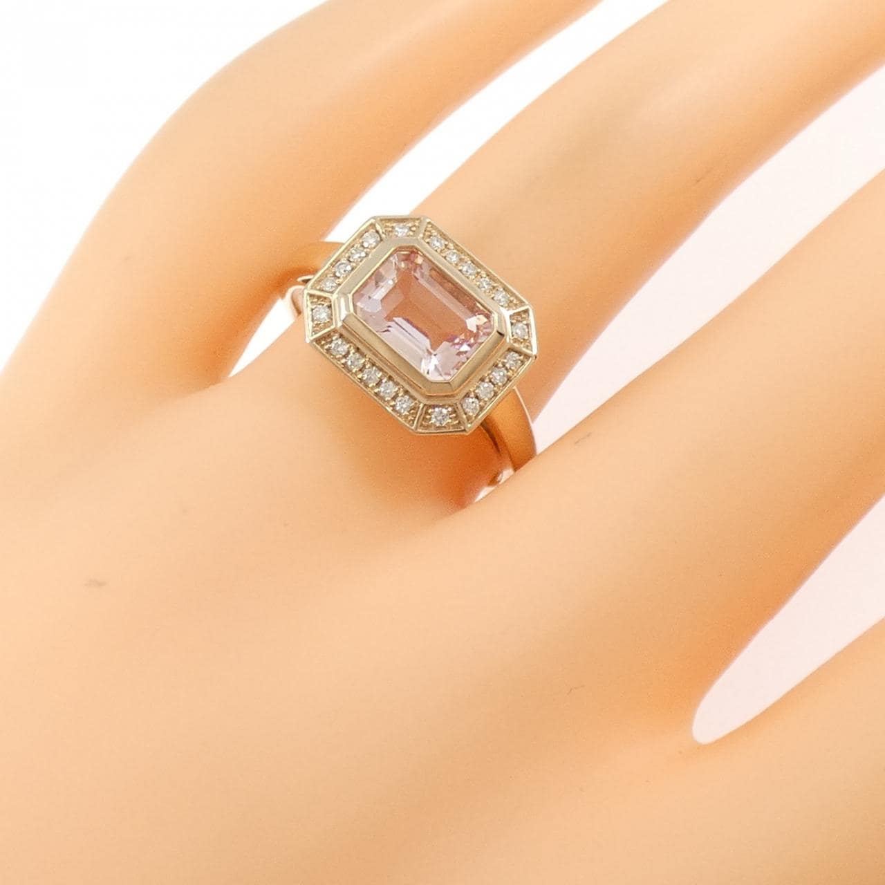 K18PG ベリル リング 1.48CT