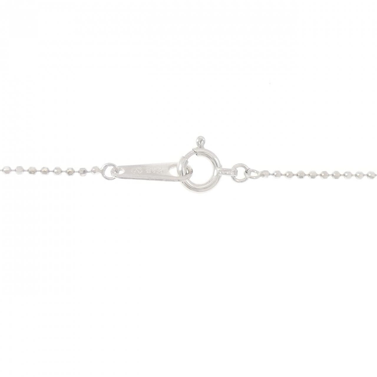 K18WG クロス ダイヤモンド ネックレス 0.12CT