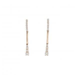 K18PG ダイヤモンド ピアス 0.50CT