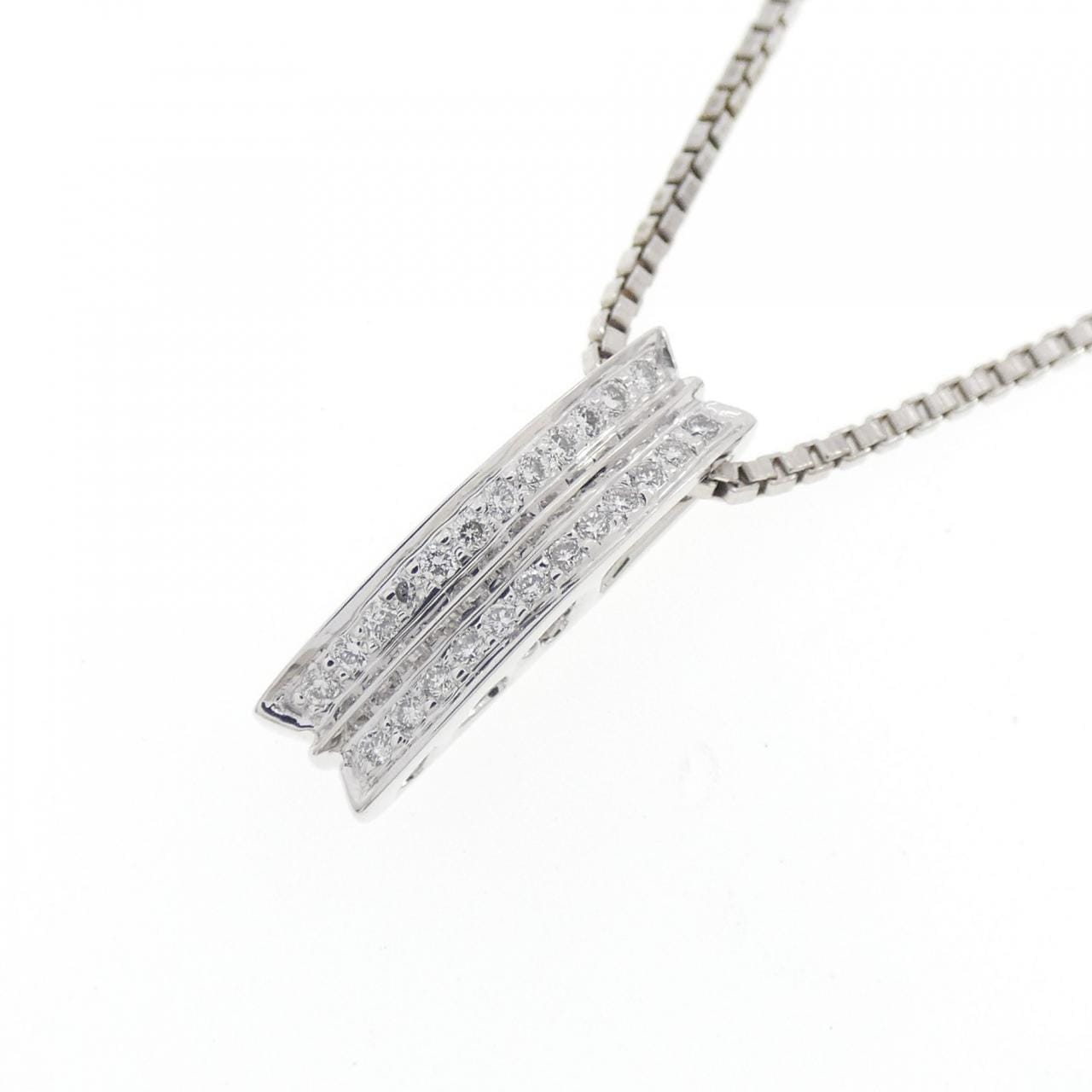 K18WG ダイヤモンド ネックレス 0.10CT
