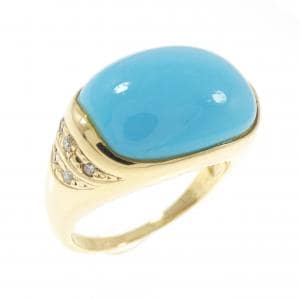 K18YG ターコイズ リング 7.02CT