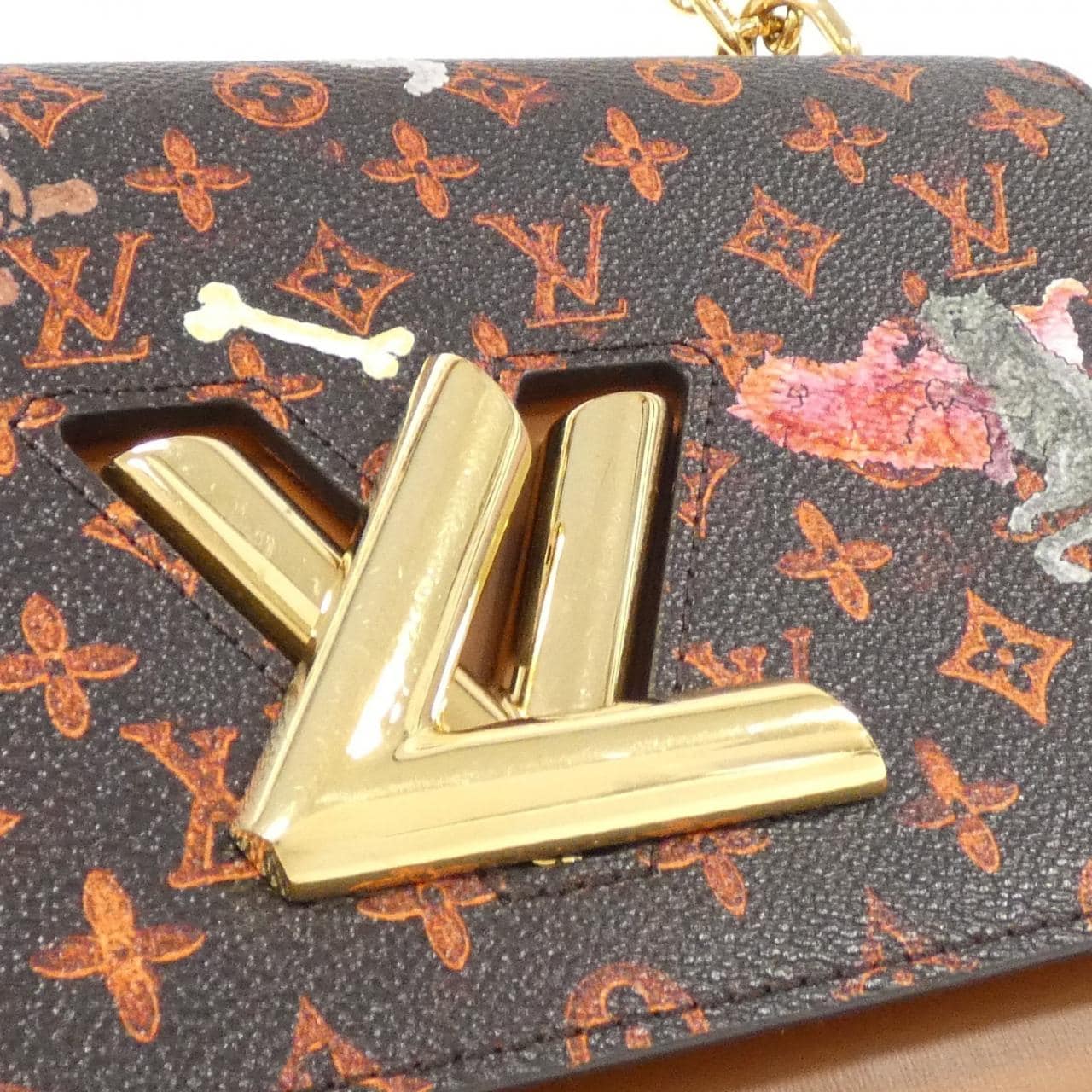 LOUIS VUITTON Monogram (Catgram) Twist M44408 Shoulder Bag