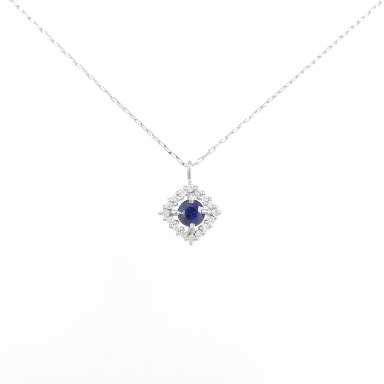 【新品】PT950/PT900 サファイヤ ネックレス 0.18CT