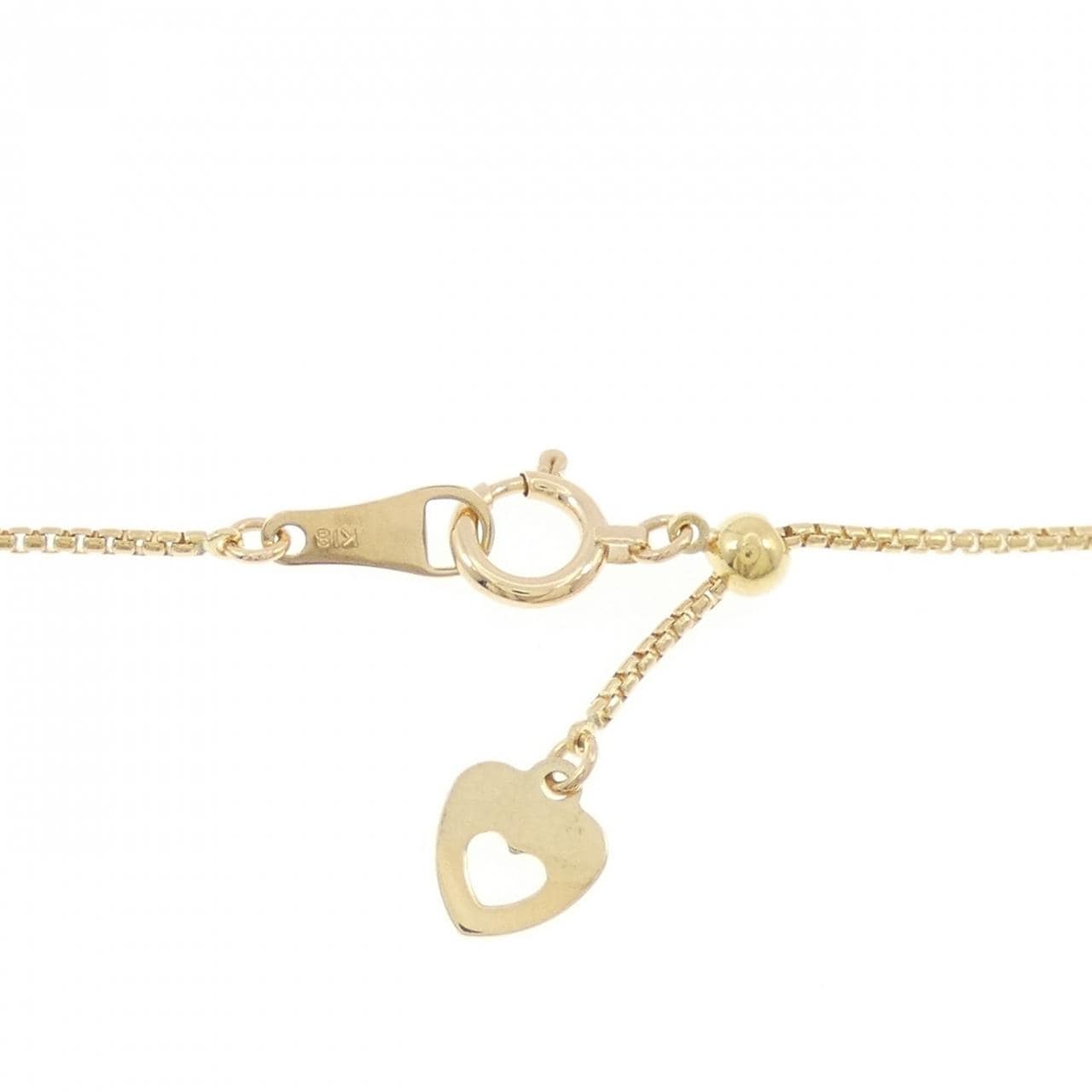 K18YG フラワー ダイヤモンド ネックレス 0.53CT