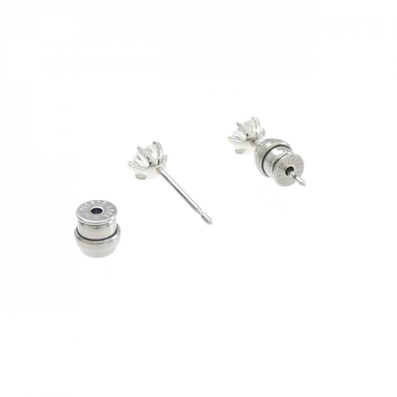 【リメイク】PT900/ST ダイヤモンド ピアス 0.300CT 0.306CT F VS2 Good