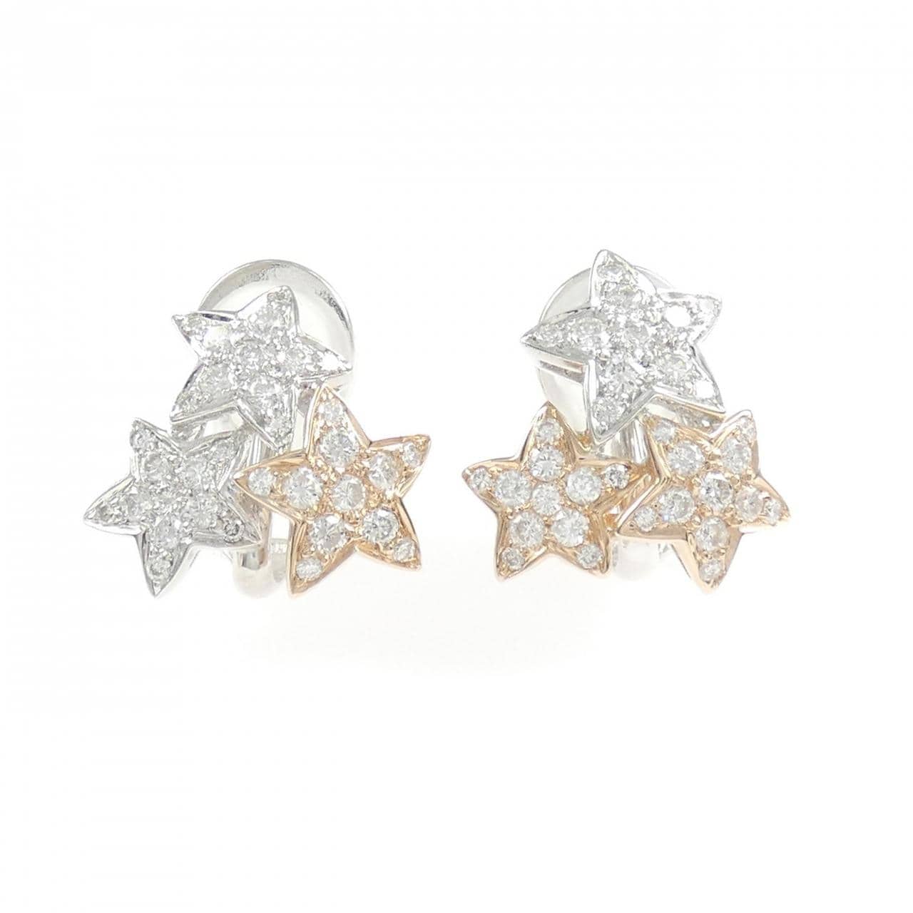 K14WG/K14PG スター ダイヤモンド ピアス