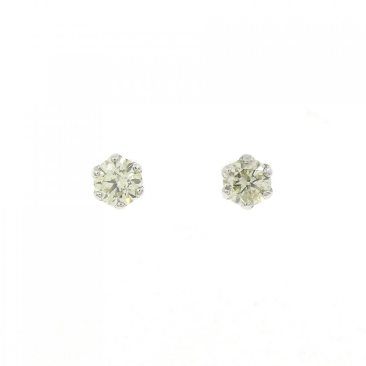 PT900 Solitaire Diamond Earrings 0.20CT
