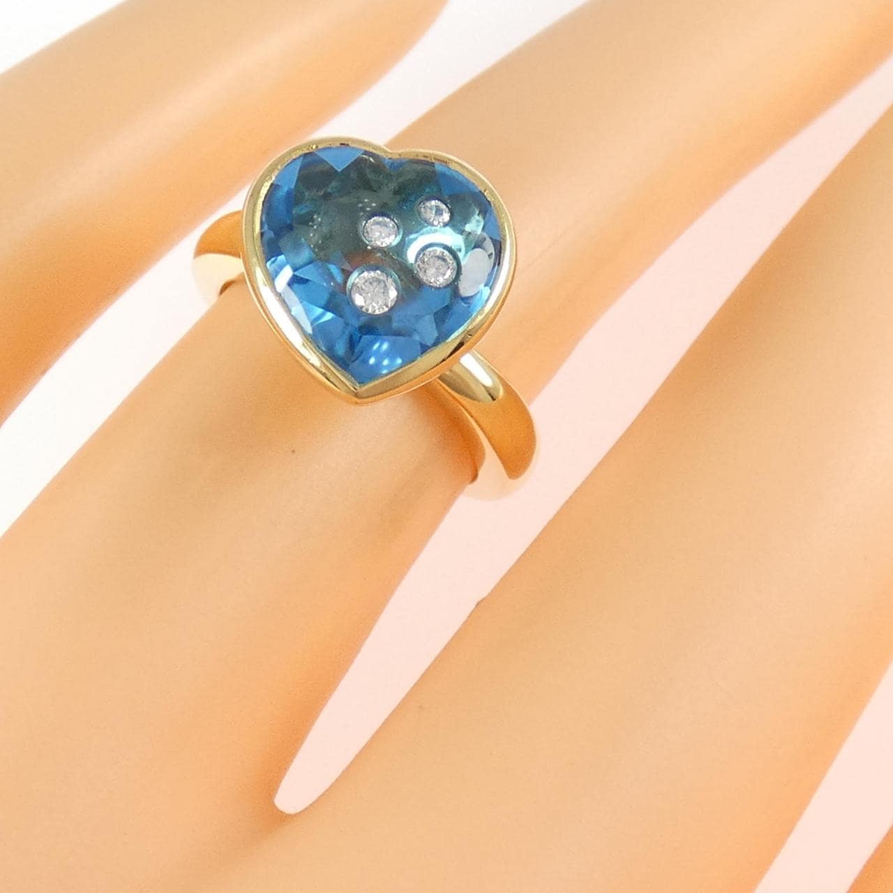 K18YG ブルートパーズ リング