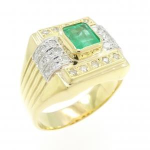K18YG/PT900 エメラルド リング 1.11CT