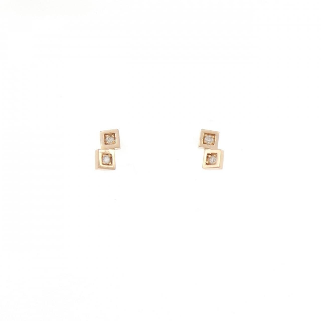 K18PG ダイヤモンド ピアス 0.06CT