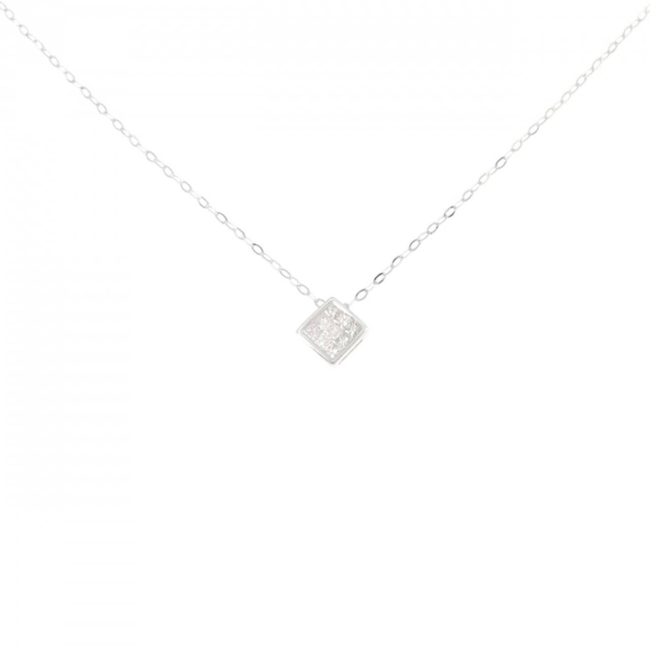 K18WG ダイヤモンド ネックレス 0.20CT