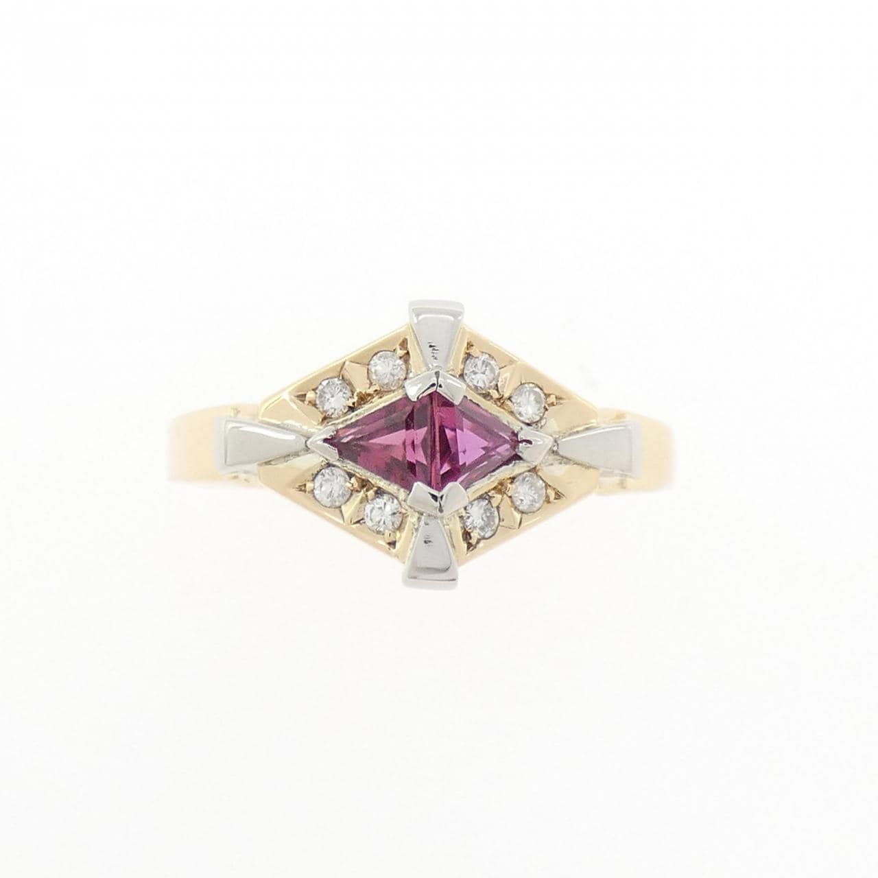K18YG/PT900 ルビー リング 0.32CT
