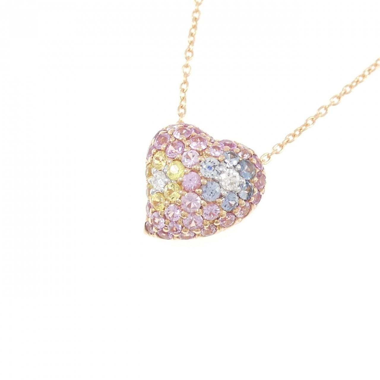 K18PG愛心藍寶石項鏈0.99CT