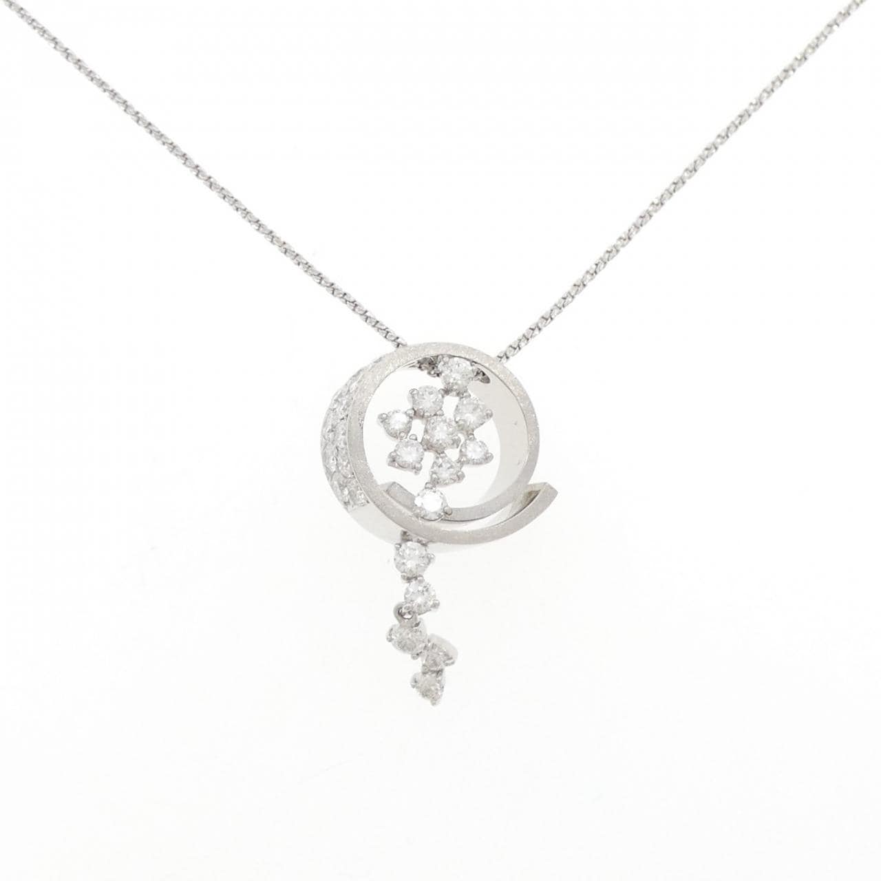 K18WG ダイヤモンド ネックレス 1.04CT