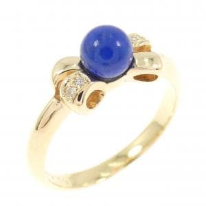 K18YG リボン ラピスラズリ リング