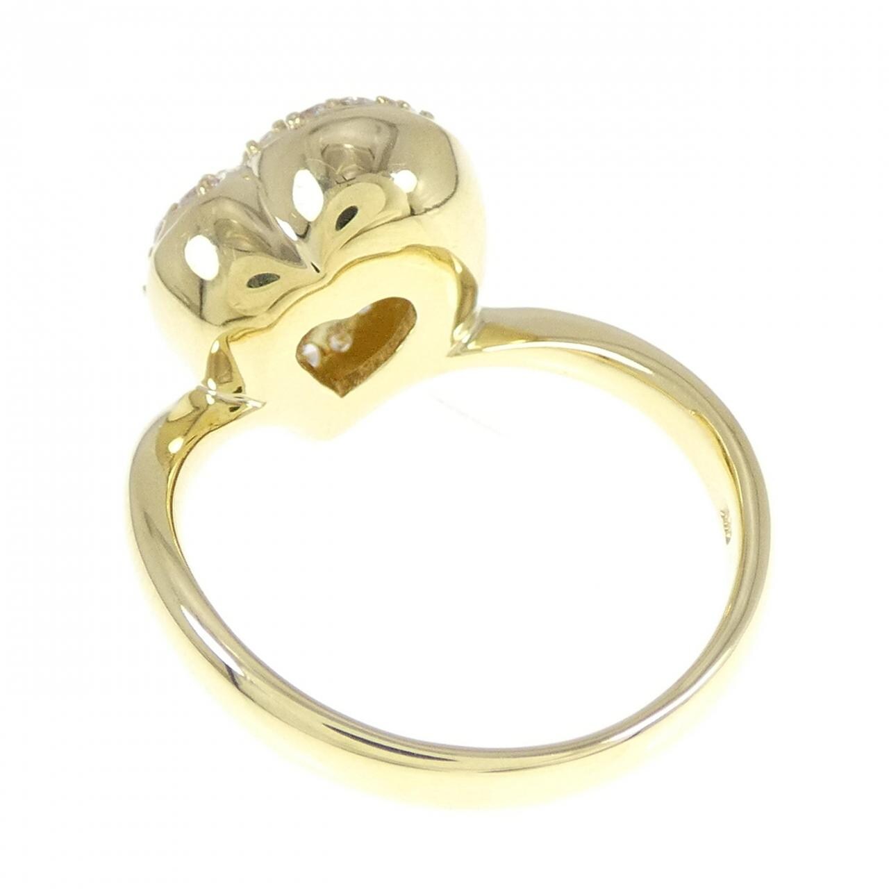 K18YG パヴェ ダイヤモンド リング 0.70CT