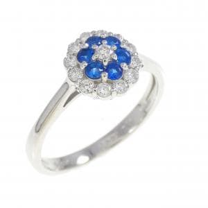 PT900 フラワー アウイナイト リング 0.092CT