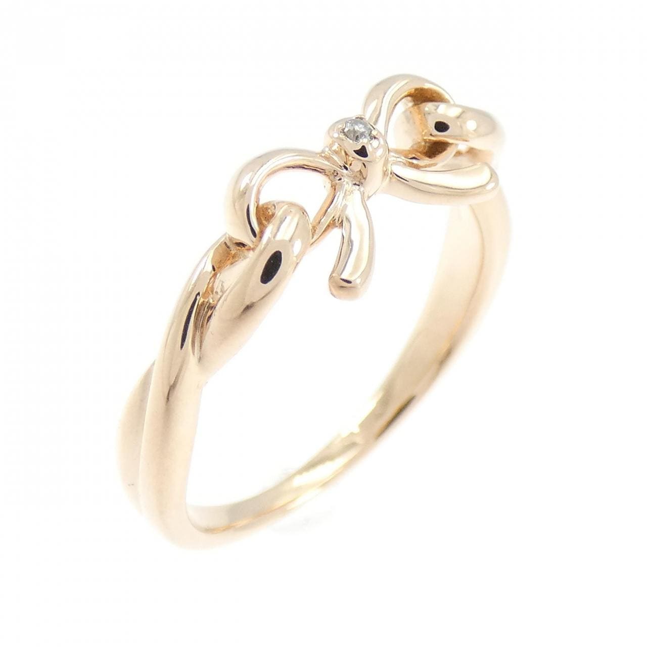 K10PG リボン ダイヤモンド リング