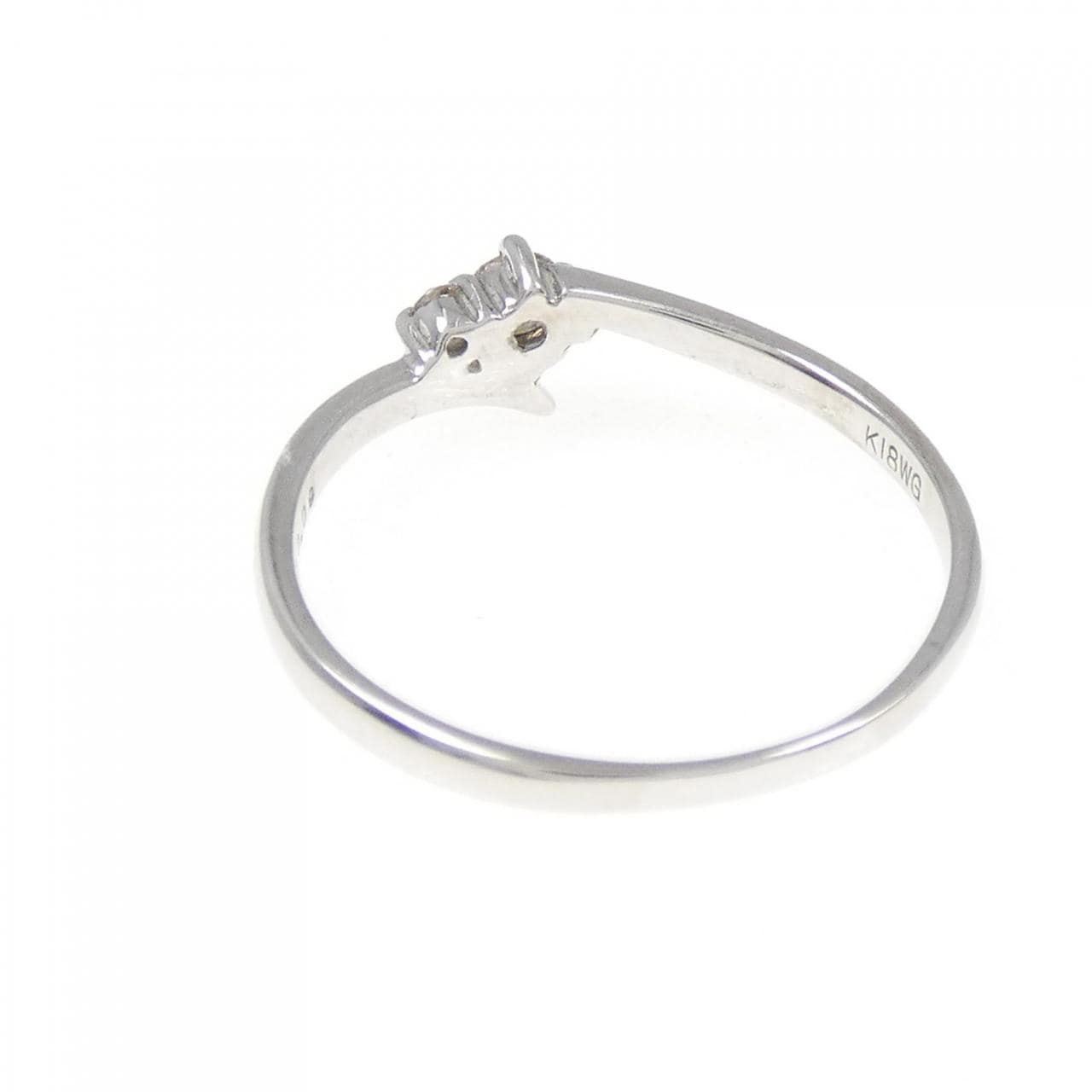 K18WG ダイヤモンド リング 0.09CT