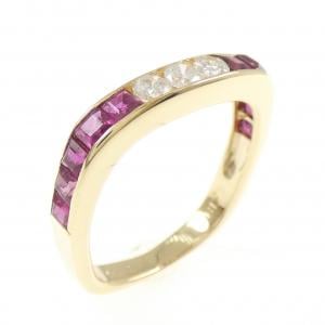 K18YG ルビー リング 0.98CT