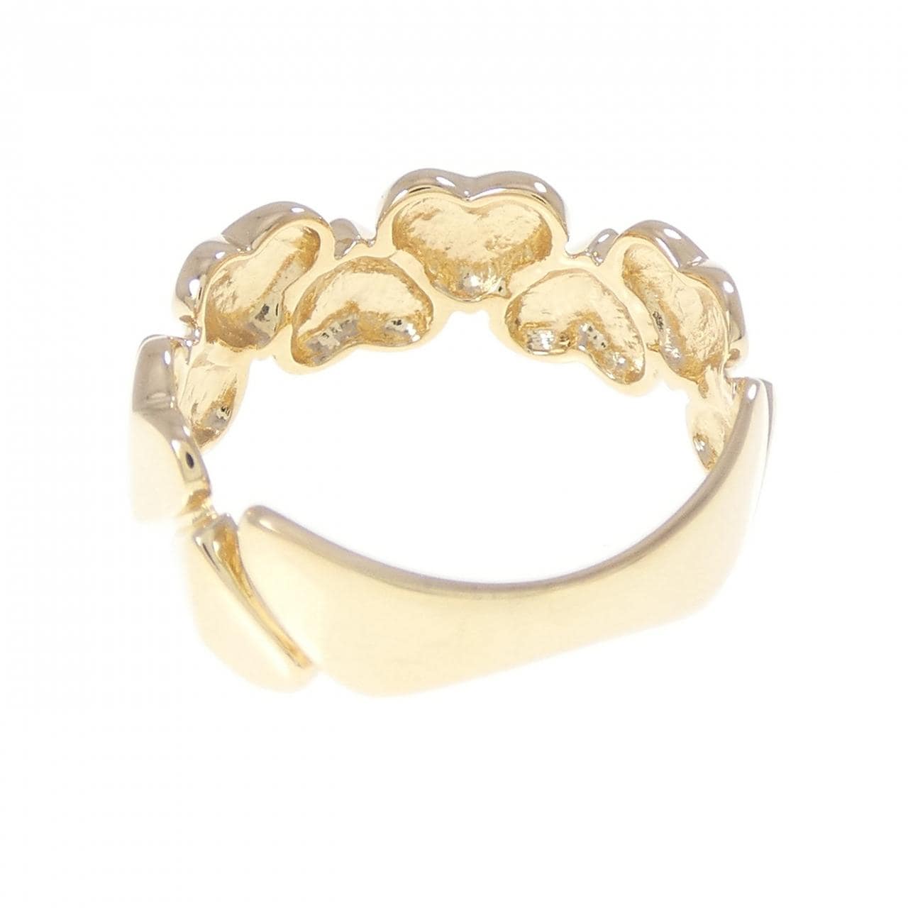 K18YG ハート リング