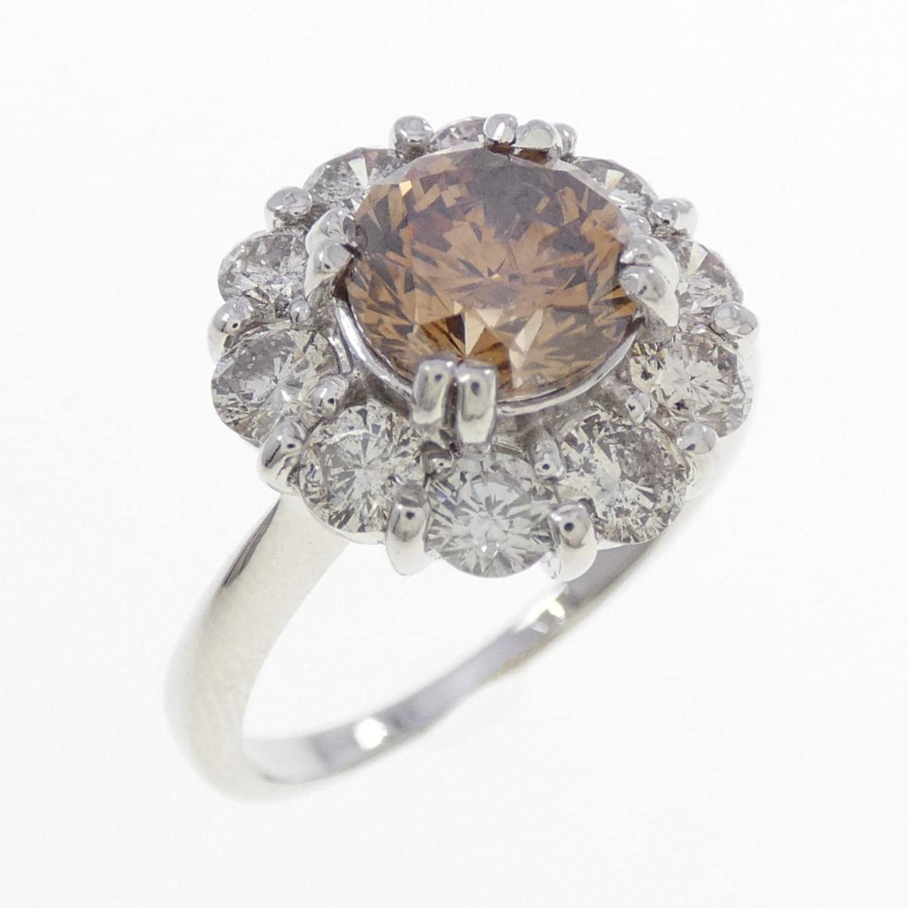 K18WG ダイヤモンド リング 1.54CT