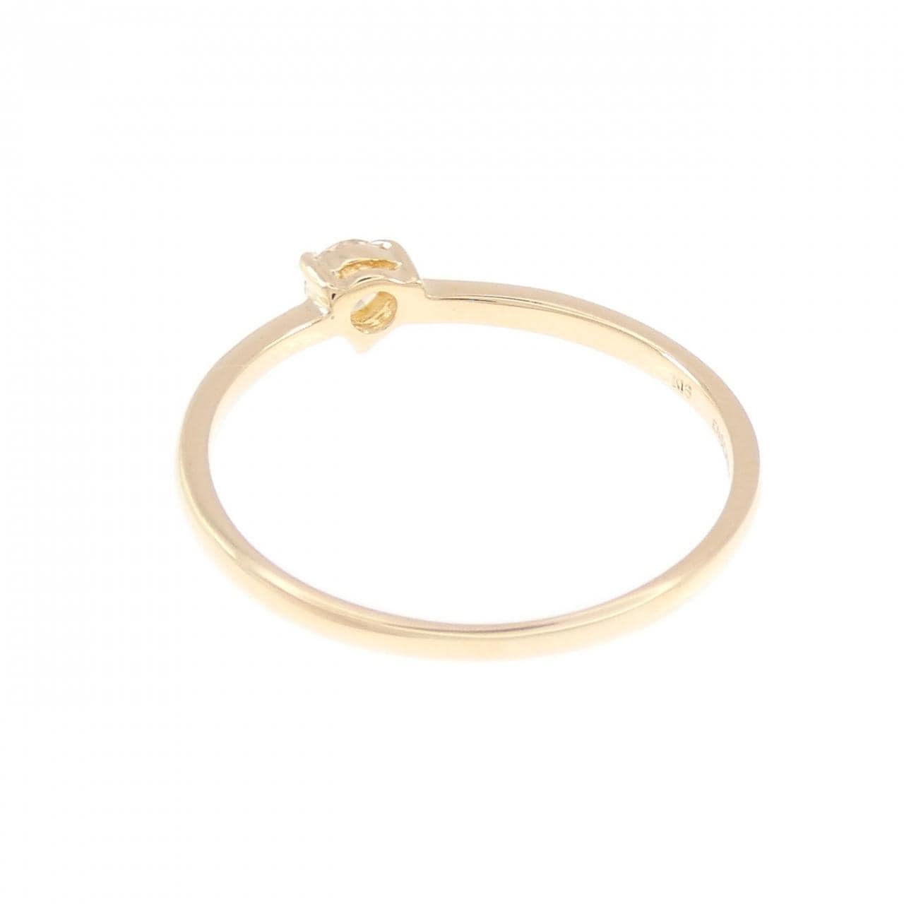 K18YG ソリティア ダイヤモンド リング 0.10CT