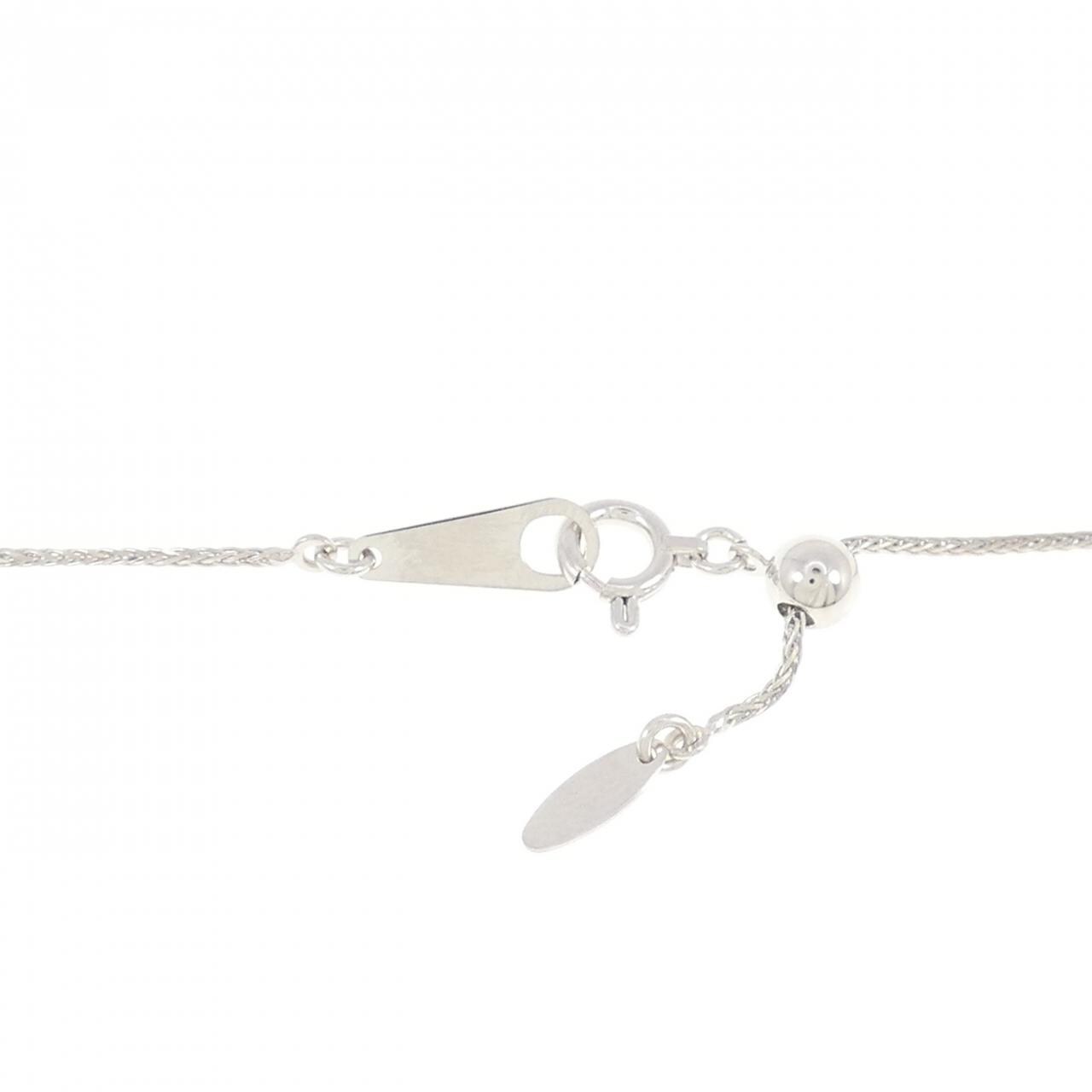 K18WG Clover Black Pearl Necklace